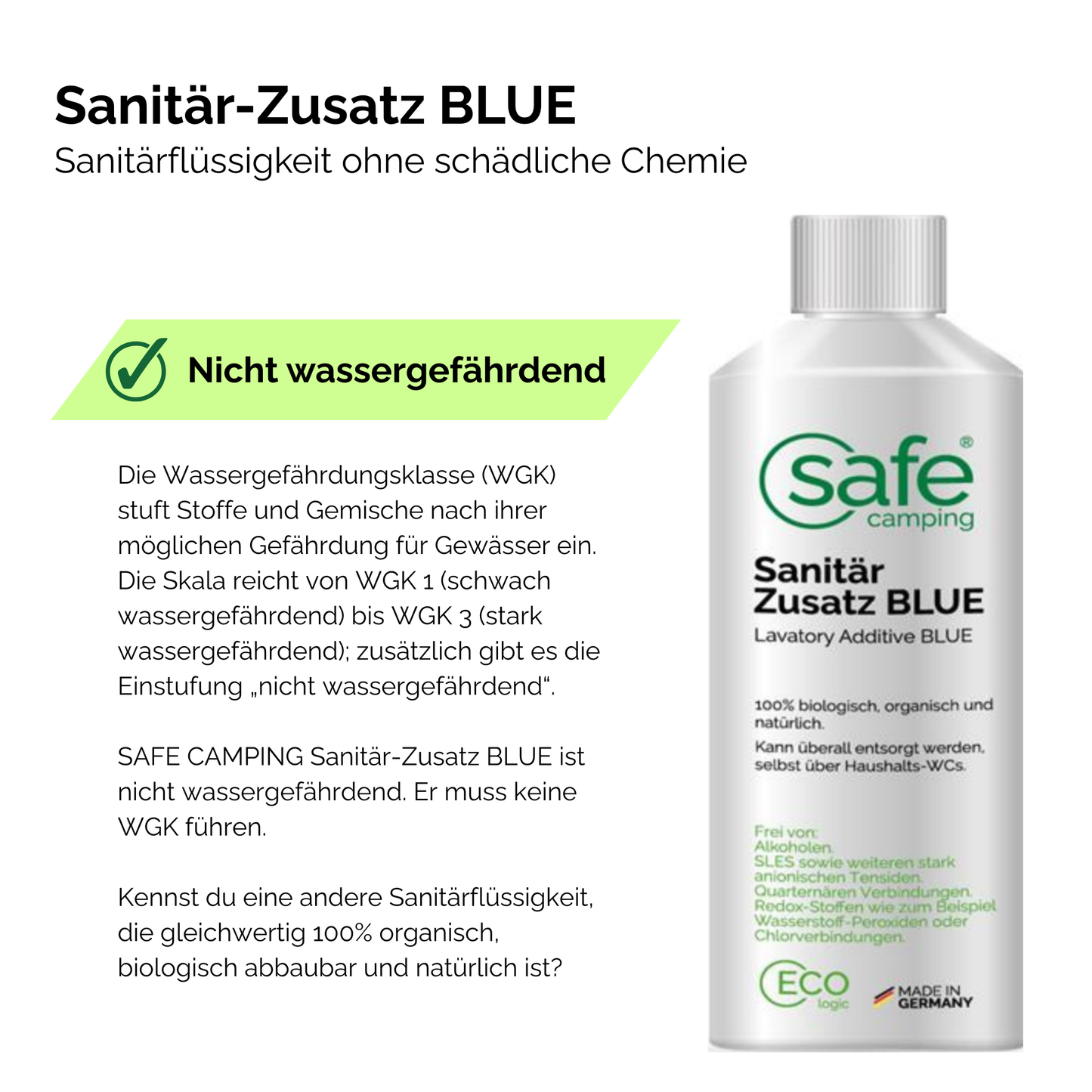 Tankhygiene Pflege-System – Für Frischwasser- & Abwassertanks