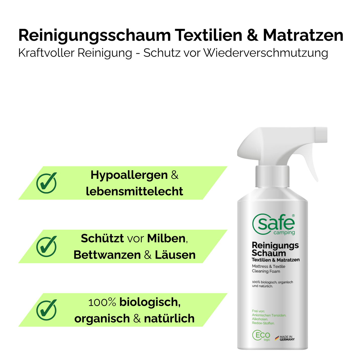 Reinigungsschaum Textilien & Matratzen