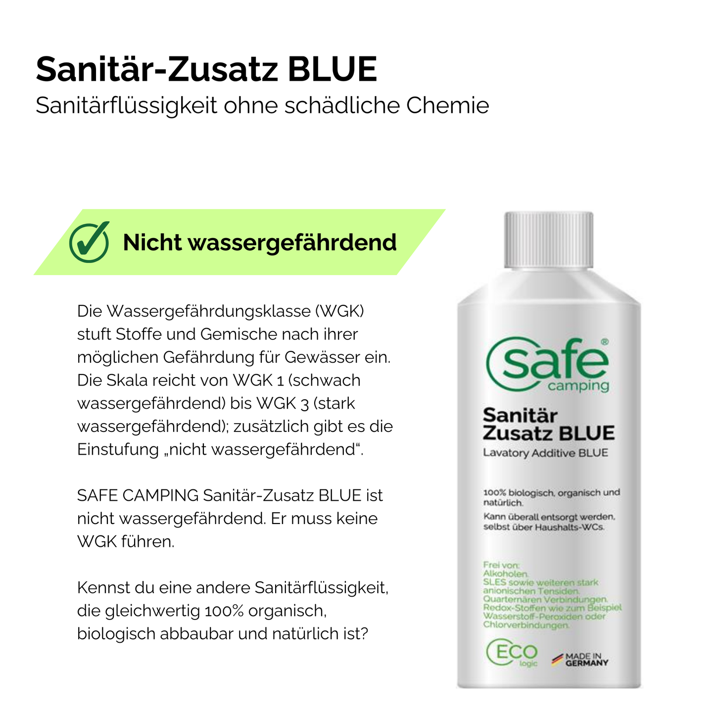 Sanitär-Zusatz BLUE