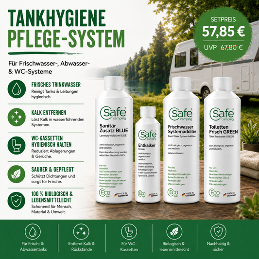 Tankhygiene Pflege-System – Für Frischwasser- & Abwassertanks
